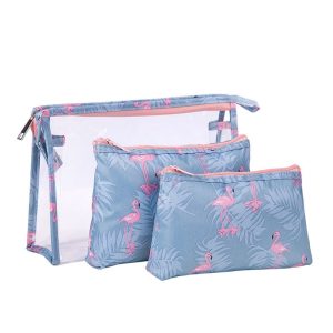 3-delige make-up tas met patroon