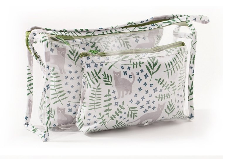 3-delige make-up tas met patroon