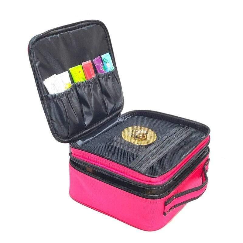 “Stijlvolle en Handige Draagbare Make-up Koffer”