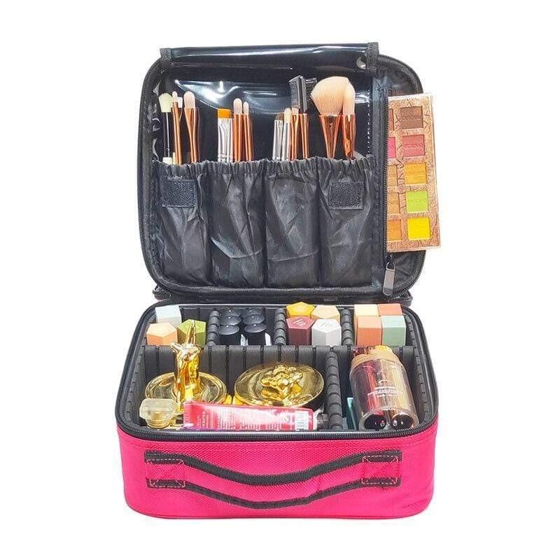 “Stijlvolle en Handige Draagbare Make-up Koffer”