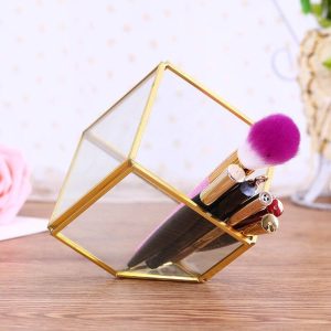 Glazen Make-up Kwastenhouder