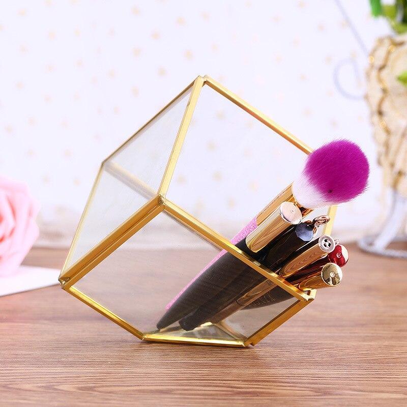 Glazen Make-up Kwastenhouder