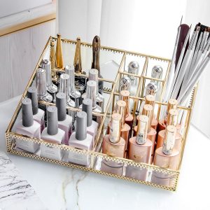 Glazen Spiegel Make-up Organizer