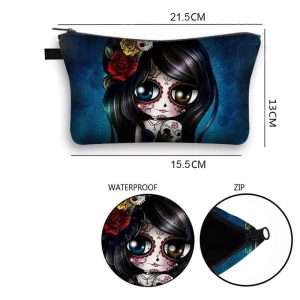 Gothica make-up tas – Onmisbaar reisaccessoire, lichtgewicht en eenvoudig mee te nemen