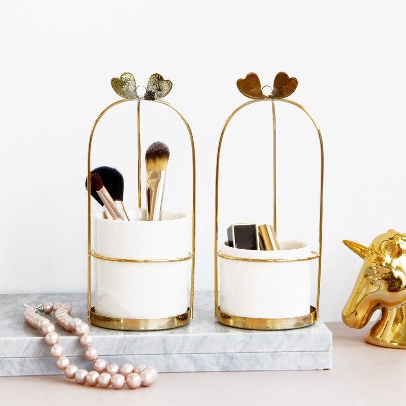 Gouden Make-up Kwastenhouder