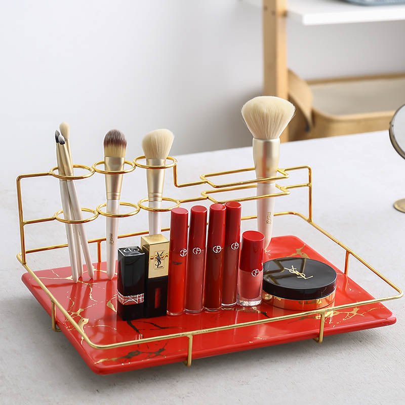 Gouden Marmeren Make-up Organizer