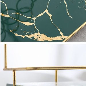 Gouden Marmeren Make-up Organizer