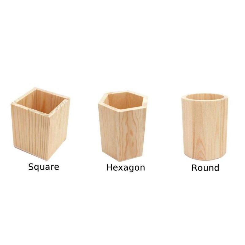 Houten Make-up Kwastenhouder