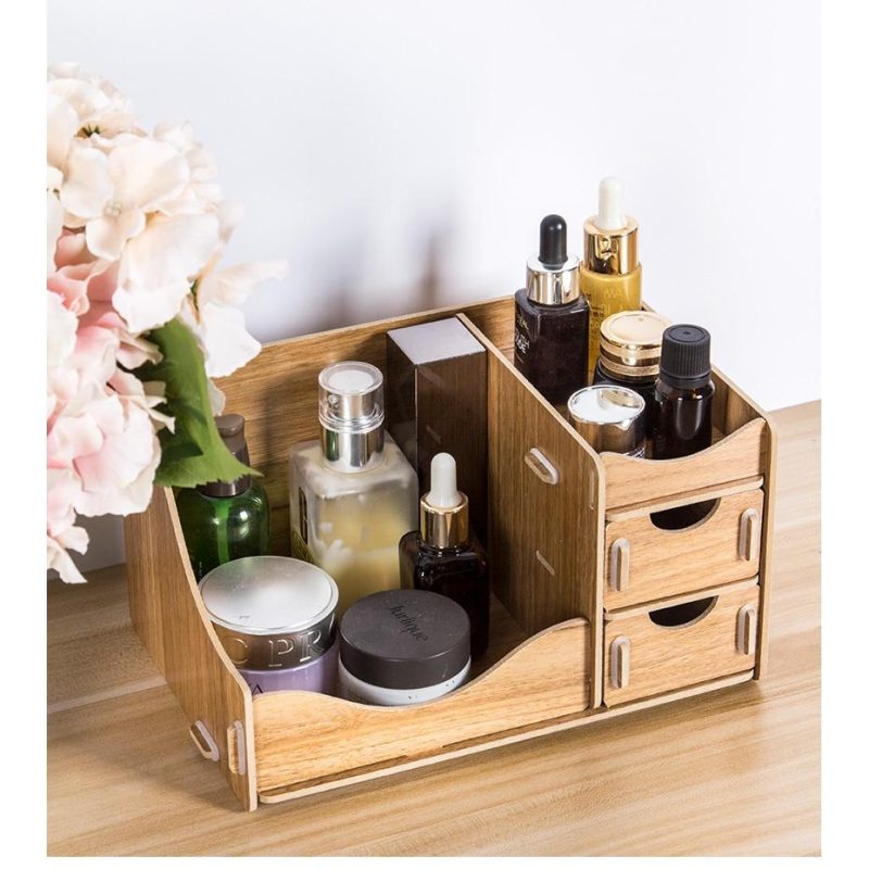 Houten Make-up Organizer