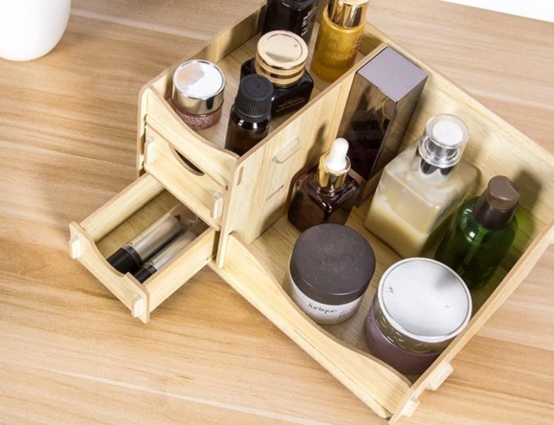 Houten Make-up Organizer