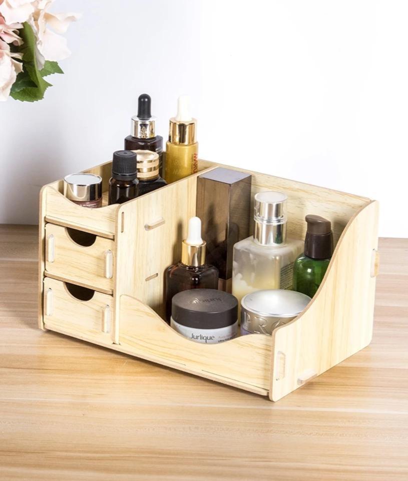 Houten Make-up Organizer