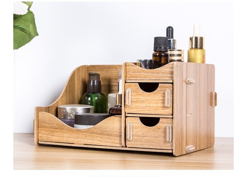 Houten Make-up Organizer