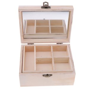 Houten make-up organizer