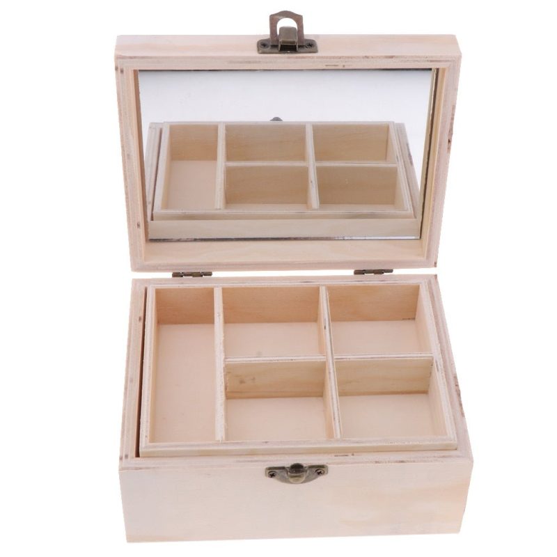 Houten make-up organizer
