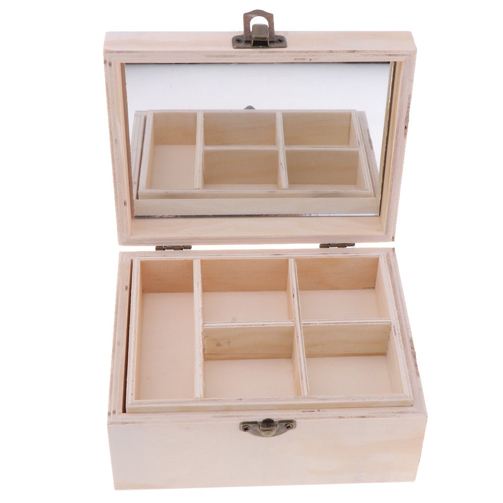 Houten make-up organizer