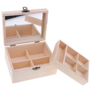 Houten make-up organizer