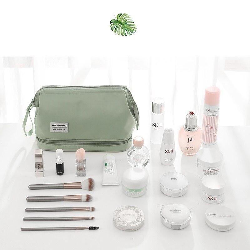 Make-uptas met Grote Opening en Dubbel Compartiment