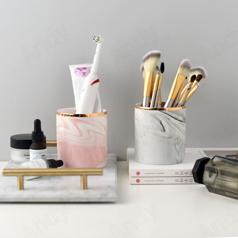 Marmeren Make-up Kwastenhouder