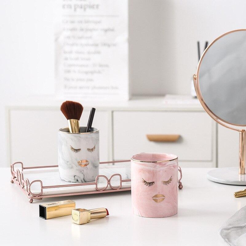 Marmeren Make-up Kwastenhouder