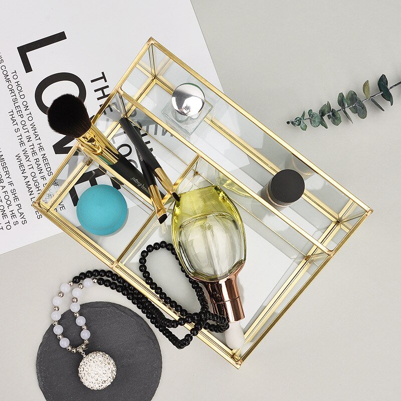 Transparante Glazen Make-up Organisator