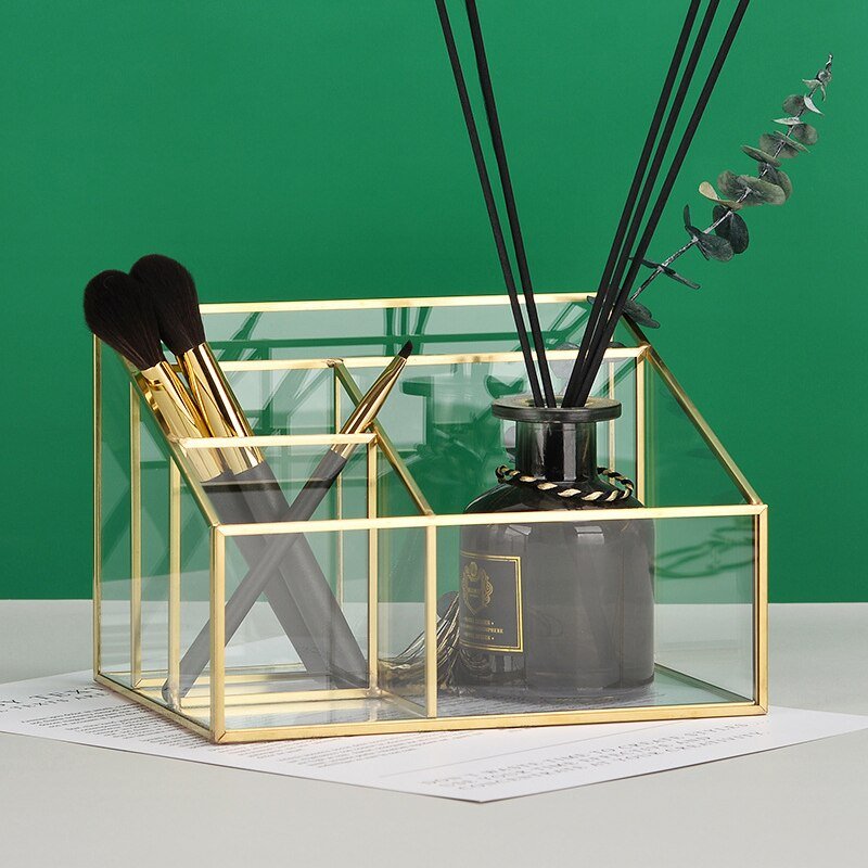 Transparante Glazen Make-up Organisator