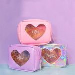 Transparante Hartvormige Make-uptas