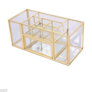 Vintage Glazen Make-up Organizer