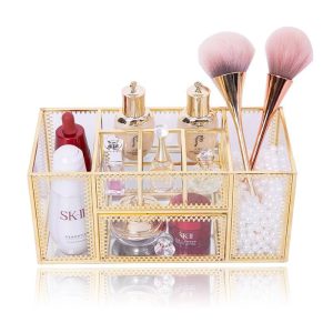 Vintage Glazen Make-up Organizer