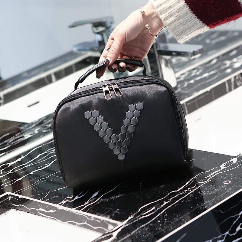 Zwarte XL Make-up Koffer – Elegantie en Ruimte Gegarandeerd