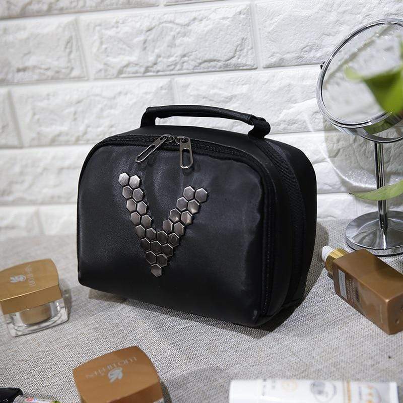 Zwarte XL Make-up Koffer – Elegantie en Ruimte Gegarandeerd